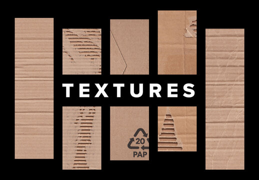 Detailed Cardboard Background Textures