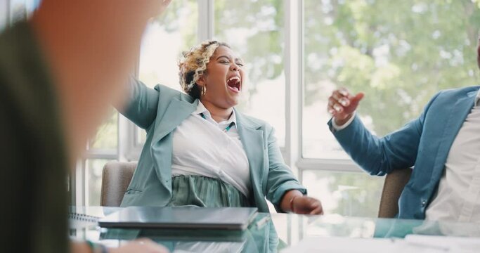Success, fist and business people huddle in meeting for company growth, partnership deal or hand gesture. Diversity, community or team building hands for celebration, cheering or goal target