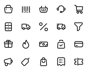 E-Commerce Line Icons