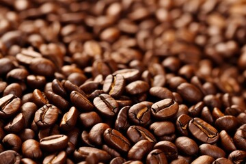A cozy scene featuring a small pile of coffee beans on a wooden tray, accompanied by a ceramic coffee mug, a vintage coffee spoon, and a linen napkin. The warm tones and rustic elements evoke a sense