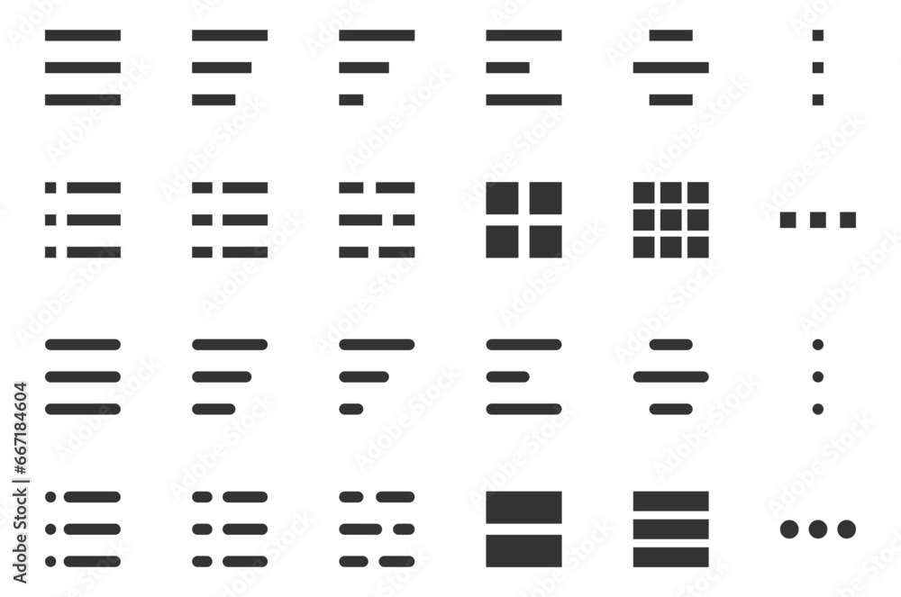 Poster hamburger lines menu vector symbol. line icon sign for interface or button.