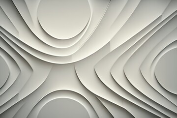 Fototapeta premium Abstract background with white paper cut shapes