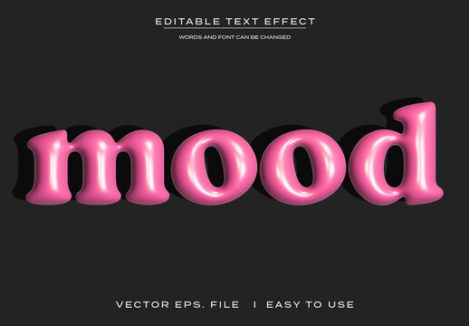 Ballon Text Effect Mockup