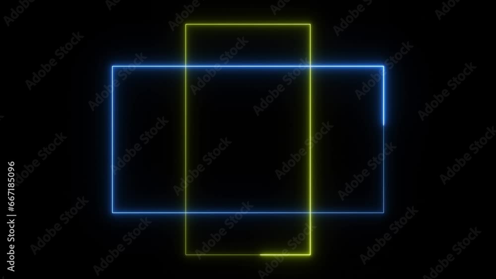 Aufkleber saber frame neon line loop background.