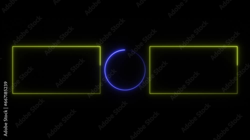 Aufkleber saber frame neon line loop background