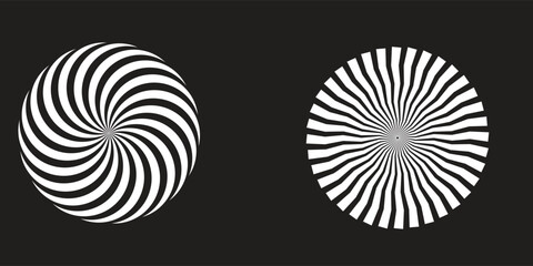 Spiral with gray colors lines as dynamic abstract vector background or logo or icon