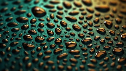 Black droplets on the surface of the waterproof fabric. A unique material for design. Realistic small drops of liquid on the surface of anything. Illustration for advertising, cover or presentation.