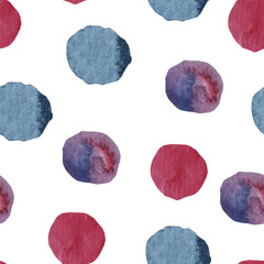 Watercolor vector seamless pattern for wallpaper, print, web page, textile, background