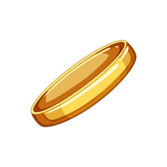 light golden ring cartoon. bright decoration, glitter element, symbol glow light golden ring sign. isolated symbol vector illustration