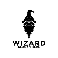 Wizard Magician logo design illustrations vector template