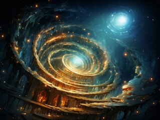 Illustration of a cosmic spiral
