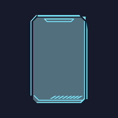 tech hud frame cartoon. ui border, digital future, element graphic tech hud frame sign. isolated symbol vector illustration