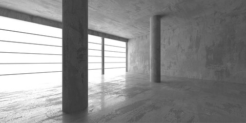 Abstract interior design concrete room. Architectural background