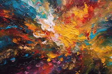 Abstract watercolor background. Colorful splashes of paint. Digital art painting.