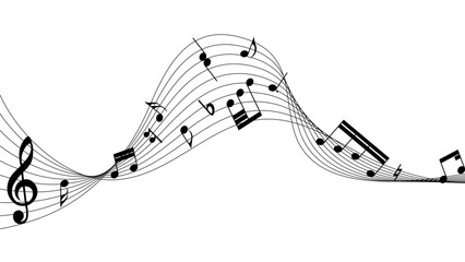 Musical Notes On Lines