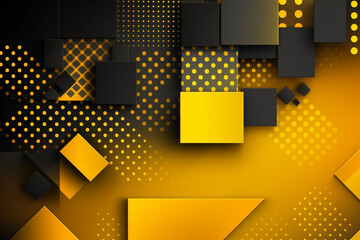 abstract yellow background with some squares in it and some light effects