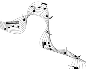 Musical Notes On Lines