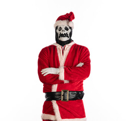 portrait of a scary Santa Claus