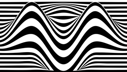 Warped stripe pattern forming illusory waves - obrazy, fototapety, plakaty