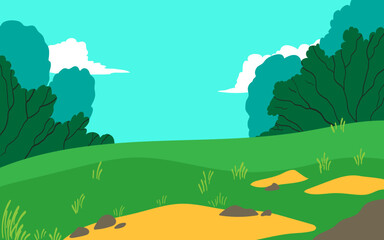 landscape cartoon illustration vector