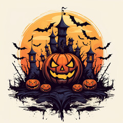 Spooky Halloween skeleton playing a guitar