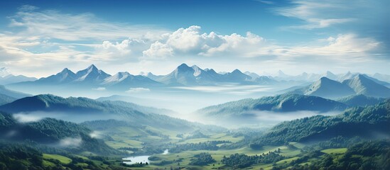 Fototapeta premium Mountain view from the window