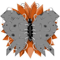 steel butterfly illustration image , format PNG,
without background
which can be used for posters, t-shirts or wallpaper