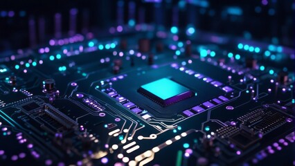 Obraz premium Futuristic circuit board concept background