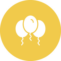 New Year Balloons Icon