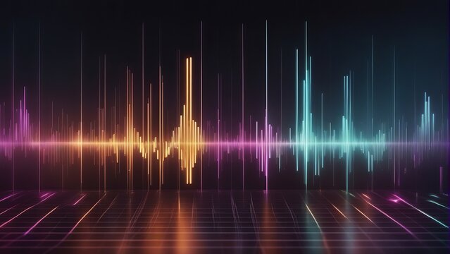 Graphical representation of the amplitude of different sound frequencies