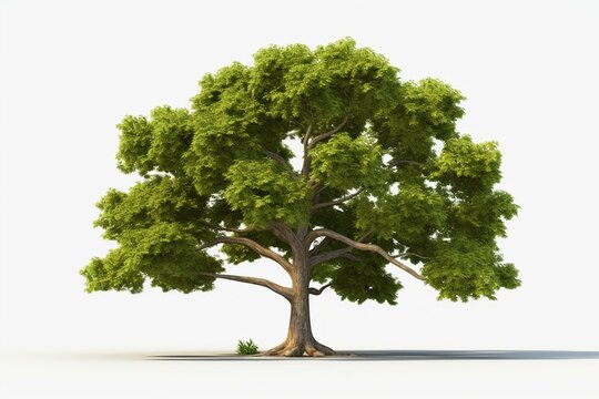 High-resolution 3D-rendered tree PNG with transparent background, suitable for compositing and background use. Generative AI