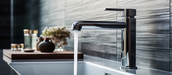 Chrome faucet with contemporary design