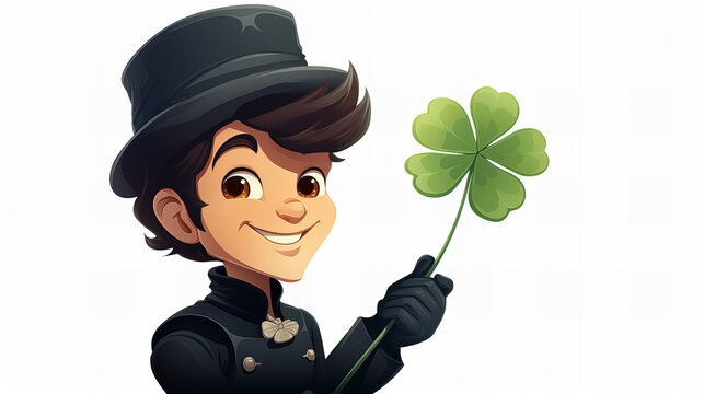 chimney sweeper good luck charm, clover