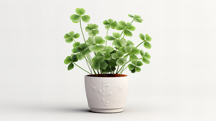 Obraz premium lucky charm, clover in flowerpot