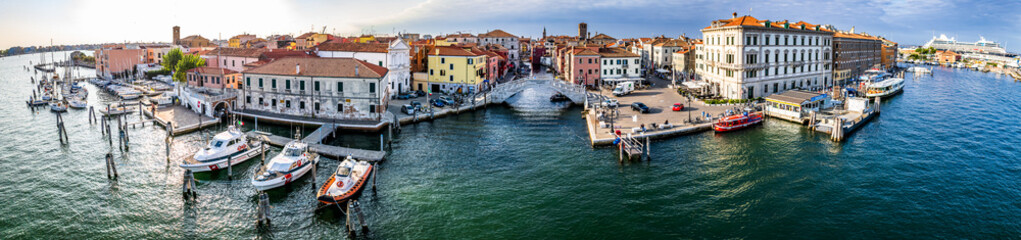 famous old town of chioggia in italy - obrazy, fototapety, plakaty