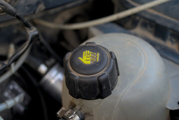Tank of liquid antifreeze of the cooling system of the car