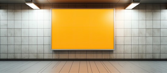 Metro station advertising board