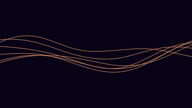 Vibrant orange wavy lines on a black background, this image lends itself as an attractive design element, perfect for enhancing websites and apps