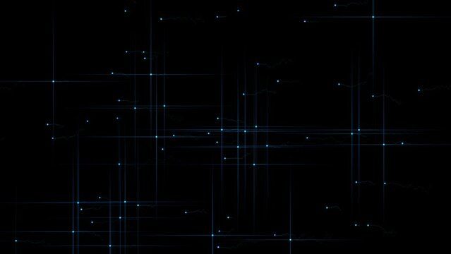 Twinkling blue stars on black background