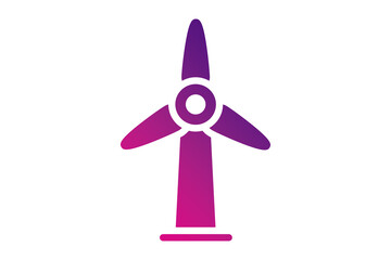 Wind energy pixel perfect gradient linear vector icon. Renewable power sources. Eco friendly industry. Thin line color symbol. Modern style pictogram. Vector isolated outline drawing.