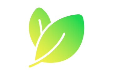 Water Droplet and Nature Leaf Logo Icon with gradient touch.