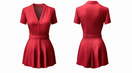 Women's summer red dress