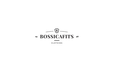 Minimal vintage logo with Line style. Modern and minimalism styled vector logo for multiple use. Fresh ideas for brand identity work. 