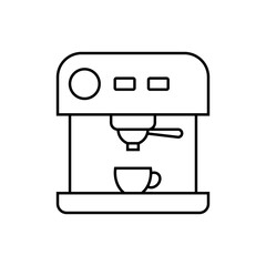 Coffee machine line icon. Editable stroke