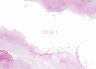 Abstract watercolor background with watercolor splashes, Pink watercolor