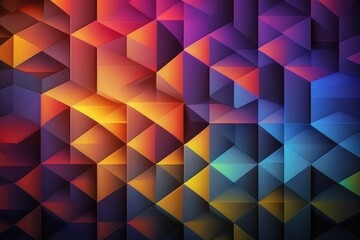 Fototapeta premium Digital rainbow color mosaic, abstract graphic shapes background