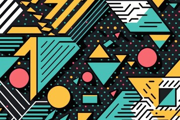 Modern geometric abstract background hipster, flat style