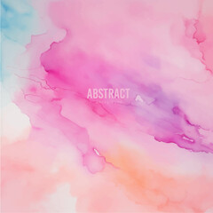 Pink watercolor background, abstract watercolor background with watercolor splashes, colorful watercolor 