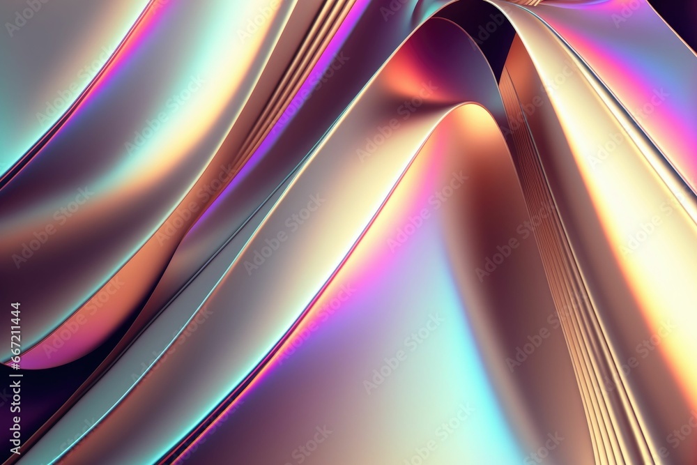 Poster energy concept curved neon lines with abstract shape glowing in ultraviolet spectrum