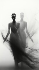 Ethereal feminine silhouette